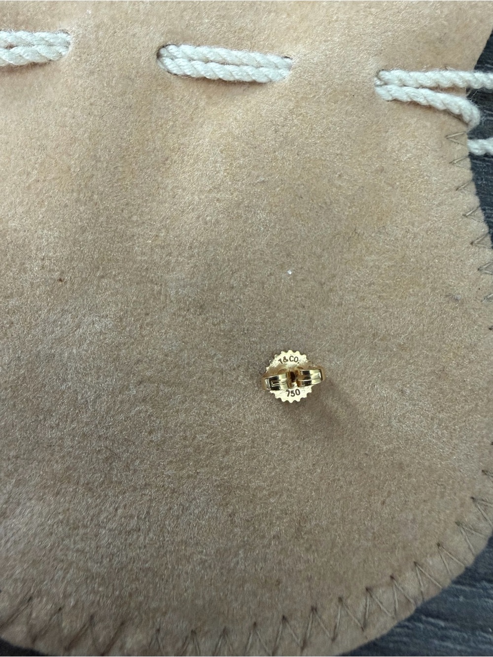Tiffany & Co. Single 18k Gold Earring Back Authentic Good Condition .26 Grams
